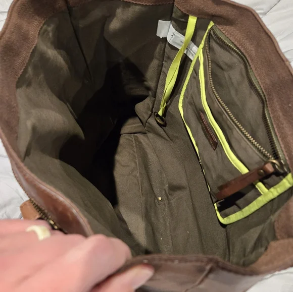 J. Crew large brown leather bag - Picture 4 of 14